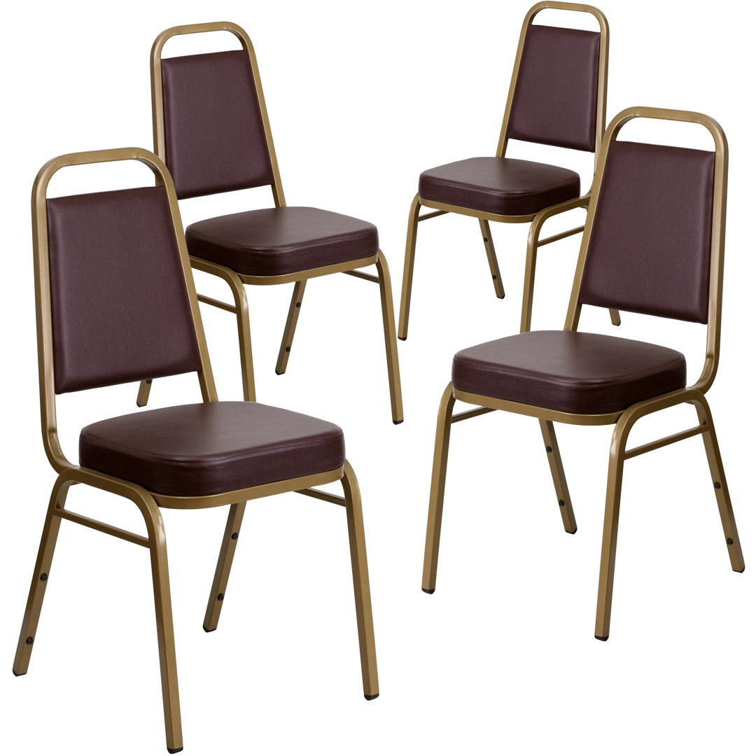 Amaya Trapezoidal Back Stacking Banquet Chair (Set of 4) Flash Furniture Seat 