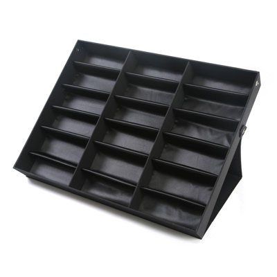 Boîte de rangement pour 18 lunettes de soleil (noir)