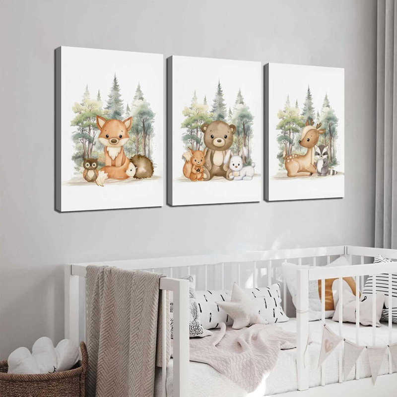3 Piece Wrapped Canvas Print, 60 cm H x 40 cm W