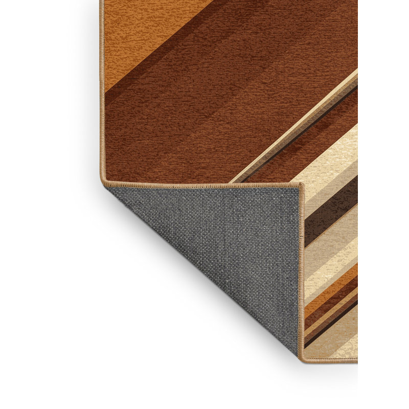 Tapis brun moelleux doux et moelleux Cortland, 3 X 5