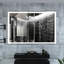 Miroir mural de salle de bain 60 x 40 pouces avec éclairage DEL, étanche, cadre en aluminium haute résistance, 3 réglages de couleur, système de commande tactile intelligent.