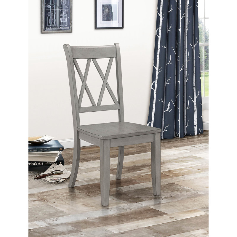 Fauteuils d'appoint décontractés gris, 2 pièces, dossier en placage de pin, salle à manger transitionnelle glamour 2,, Gris