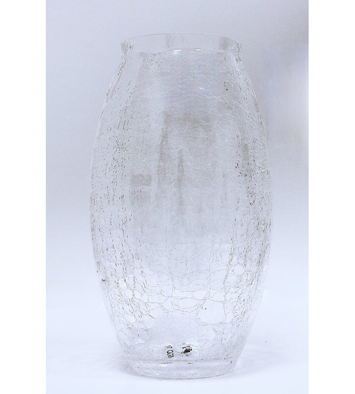 Liscio Ottico - Vase de centre de table de 11 po avec motif craquelé / en spirale