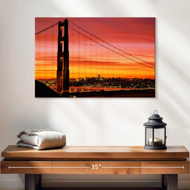 Lilie Golden Gate Orange Sunset, 16" H x 24" W