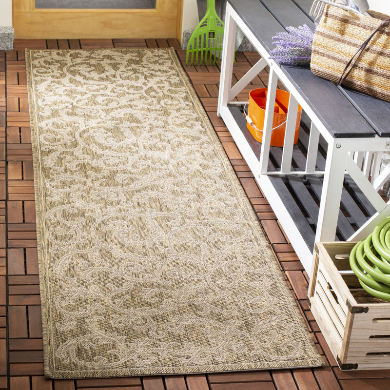 Carolino Performance Oriental Indoor/Outdoor Area Rug, Runner 2'3" x 8'