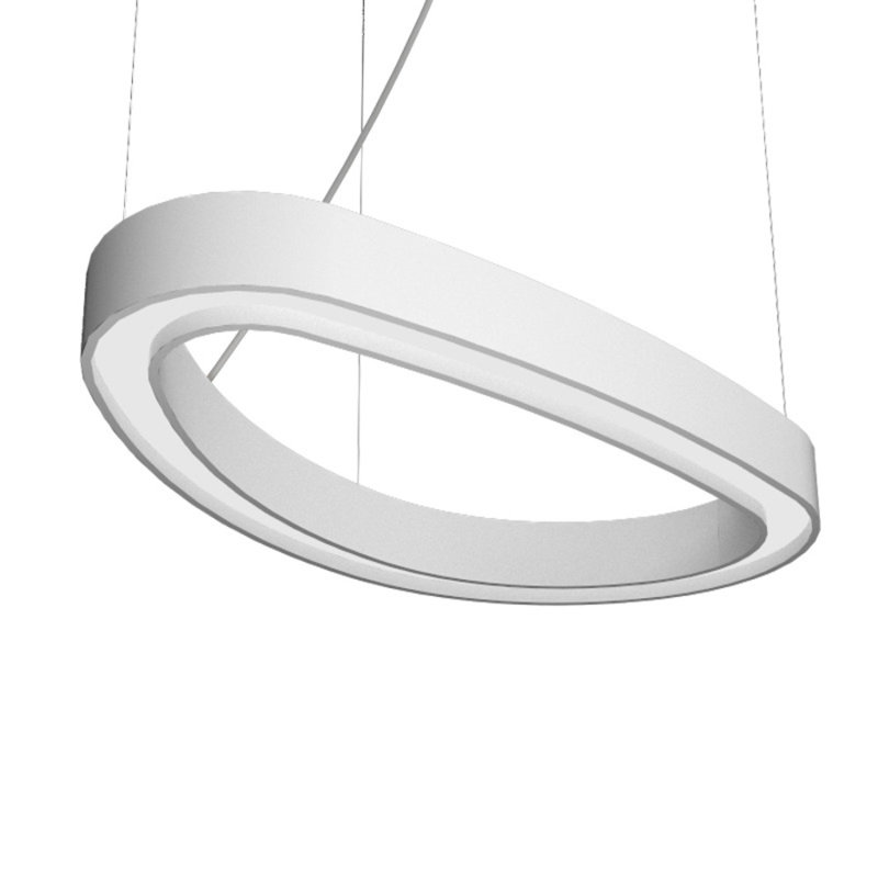 1 - Light LED Pendant, Imbuia, 1.95" H x 54.6" W x 29.45" D