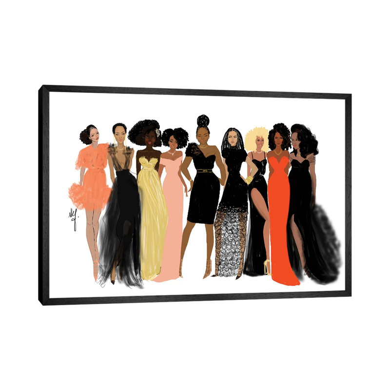 Band by Nicholle Kobi - Print on Canvas, 101.6 cm H x 66.04 cm W, Black Framed Canvas