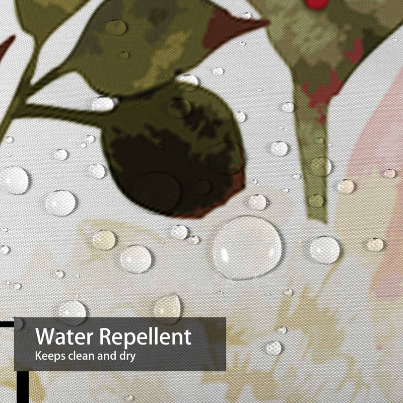 Rideau de douche imperméable à l'eau avec peinture rouge et aquarelle, L 72 po x l 72 po