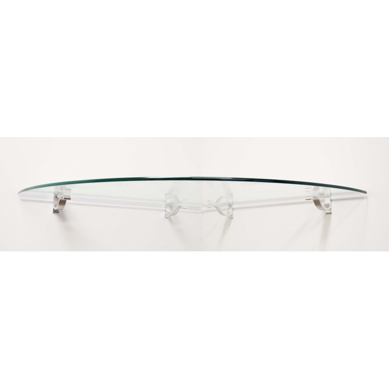 Arriella Glass Corner Shelf, Chrome