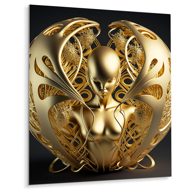 Abstract Wall Decor on Metal, 40" H x 30" W x 1" D