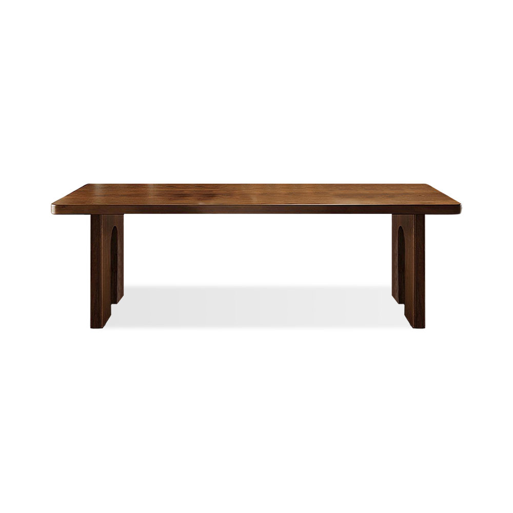Loon Peak Nut-Brown Rectangular Solid Wood Dining Table - Wayfair Canada