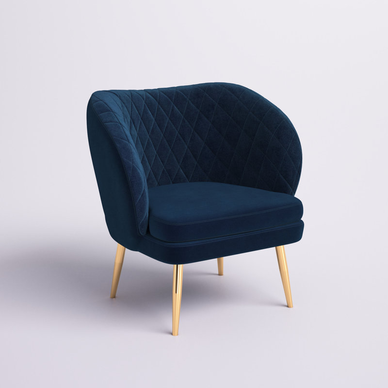 Fauteuil demi-tonneau l 32 po, Bleu