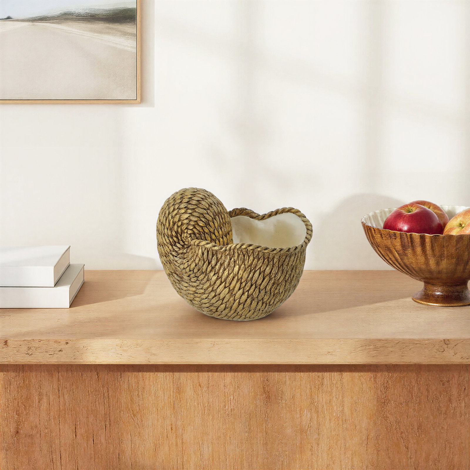 Resin Coastal Shell Planter