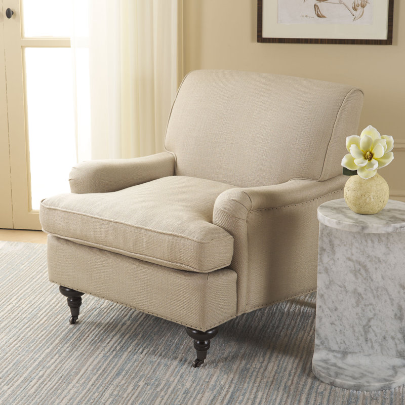 Upholstered Armchair, Antique Gold Rayon/Viscose