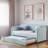 Upholstered Daybed With Trundle And Wood Slat-1188589982