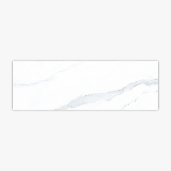 Marbleworks White Silk Flat 12x36 Ceramic Wall Tile