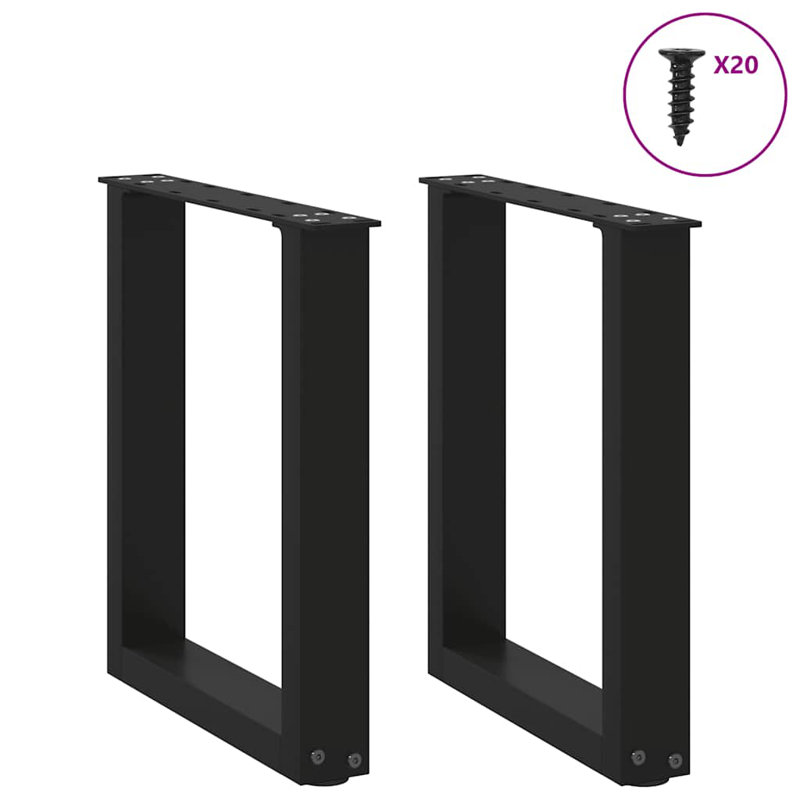 Sayumi Table Leg, 43cm H x 38cm W x 38cm D, Black