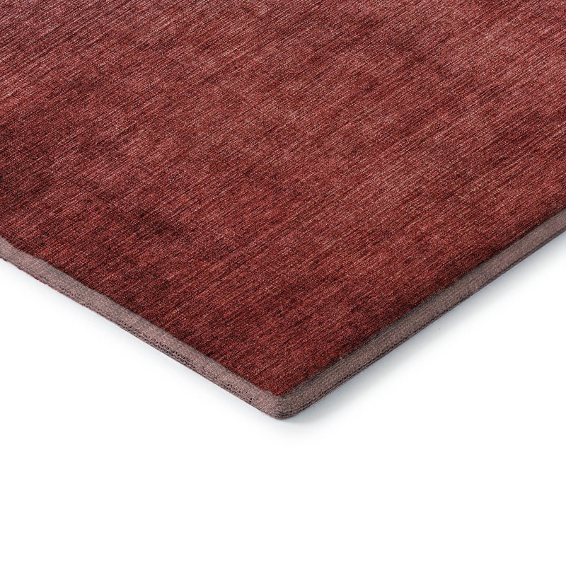 Tapis bleu marine Cerrito AMF587 lavable à la machine de qualité supérieure, Rectangle 10 pi x 14 pi