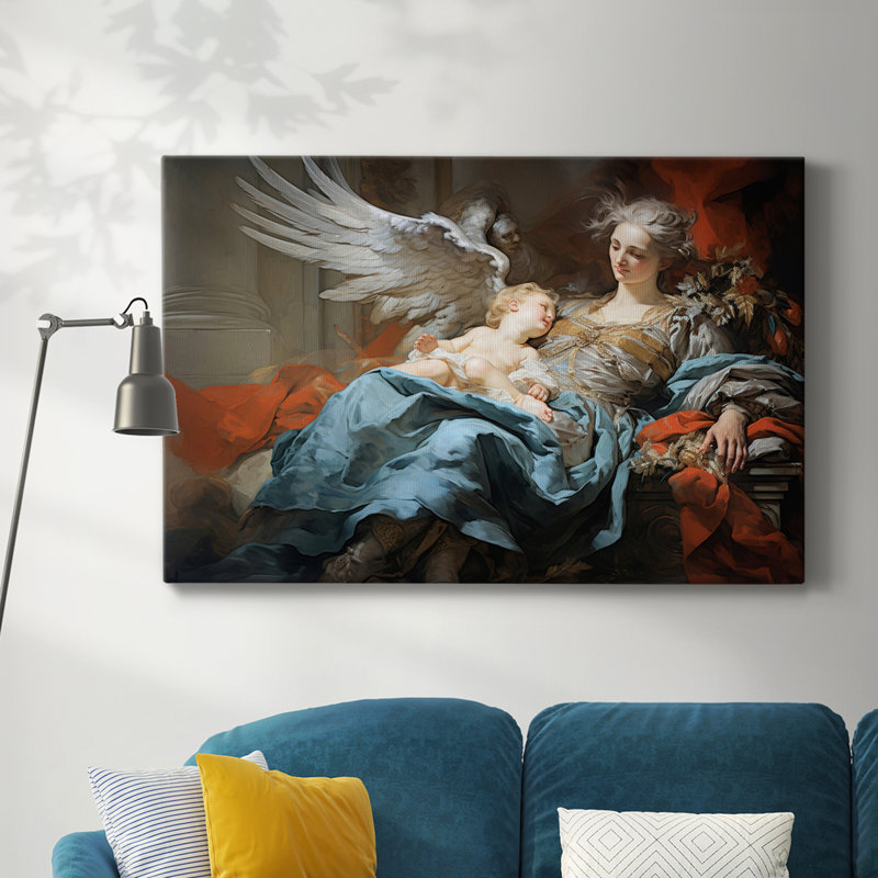 Angel Lxx - Toile tendue avec châssis Premium - Prêt à être accroché, H 40 po x l 60 po