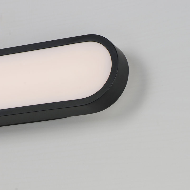 Celise Lamaria Dimmable LED Bath Bar, Black/White, 24"