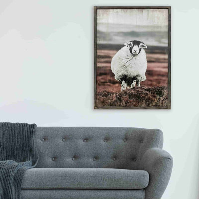 Graceful Standing Sheep On Canvas Print