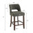 Bisto Upholstered Counter Height Bar Stool with Solid Wood legs-222826447