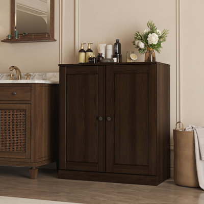 Melvous 32'' W Solid Wood Bathroom Cabinet