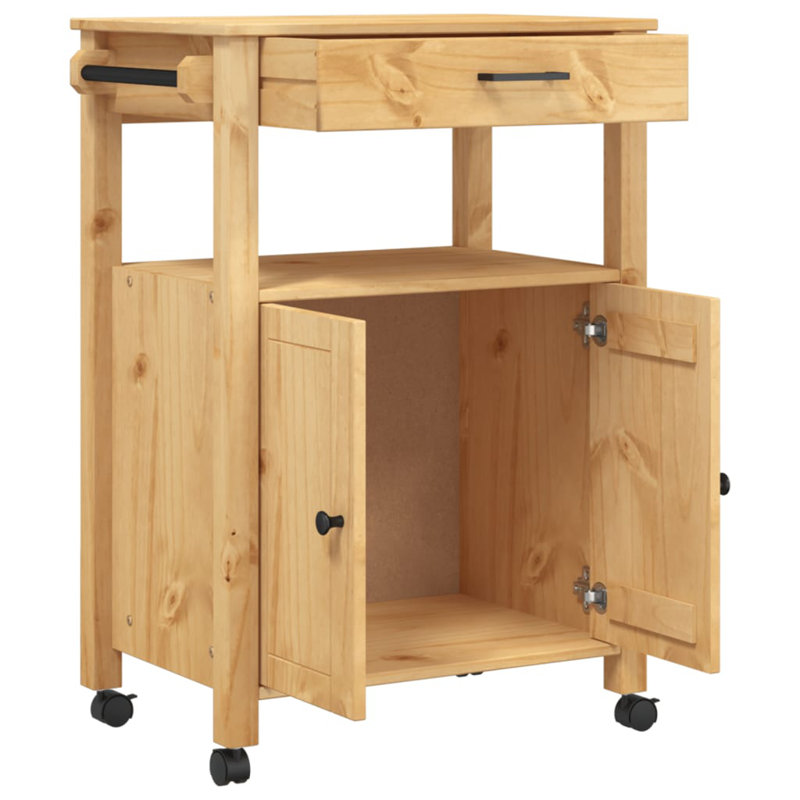 Kitchen Serving Cart, Honey