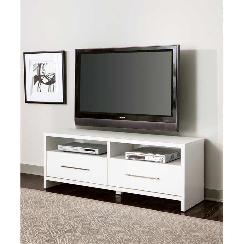 Hex Modular Media  & Entertainment Stand, White