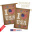 Drapeau de maison en polyester à 2 côtés i love usa-18886477