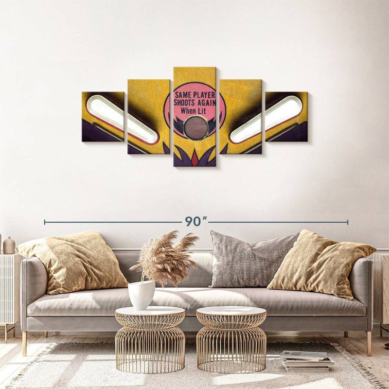 'Pinball Machine Game, 30" H x 68" W