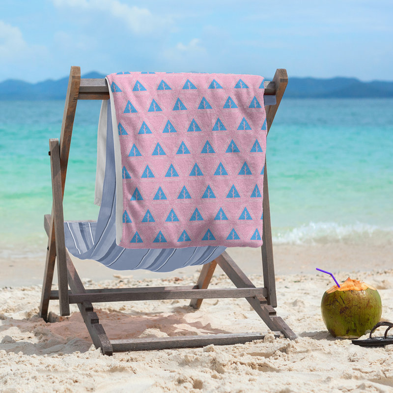 Barbra Beach Towel, Pink/Teal