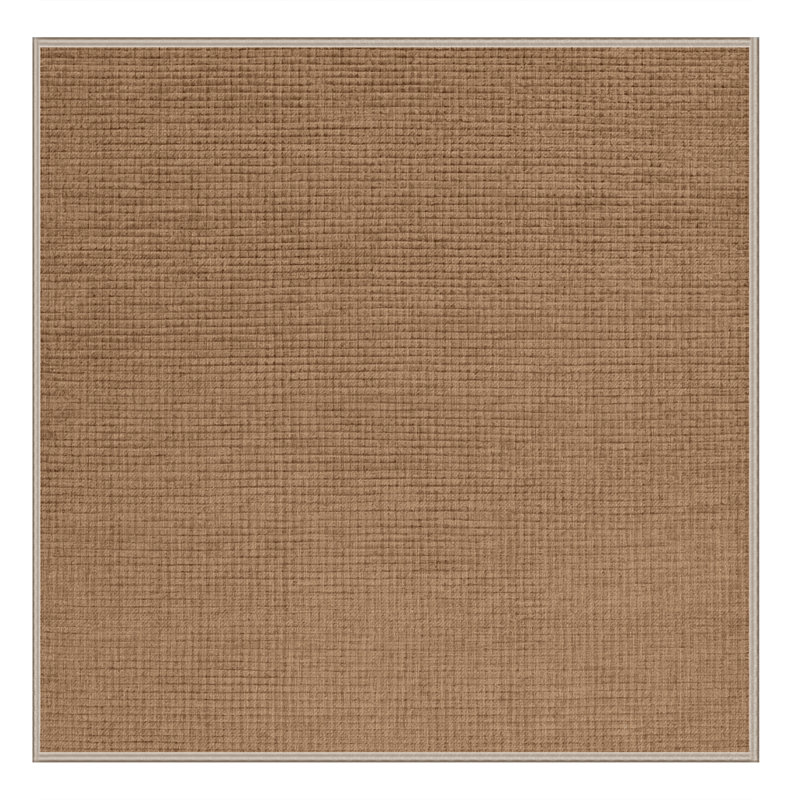 Tapis brun uni lavable à la machine, Carré 5 pi