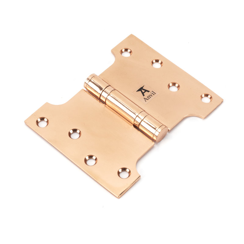 10.2cm H x 12.8cm W Butt Bearing Pair Door Hinges, Polished Bronze