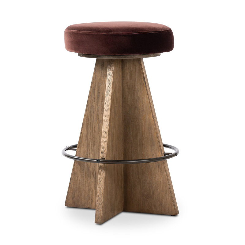 Damon Swivel Stool-Sapphire Khaki-Counter, Bar Stool (31" Seat Height), Brown, Surrey Plum