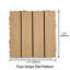 Paquet de 25 tuiles de terrasse 11,8 po x 11,8 po WPC imbriquées, plancher extérieur imperméable aspect bois avec base de drainage, tuiles de patio à emboîter pour le balcon, le patio, la cour arrière et la piscine