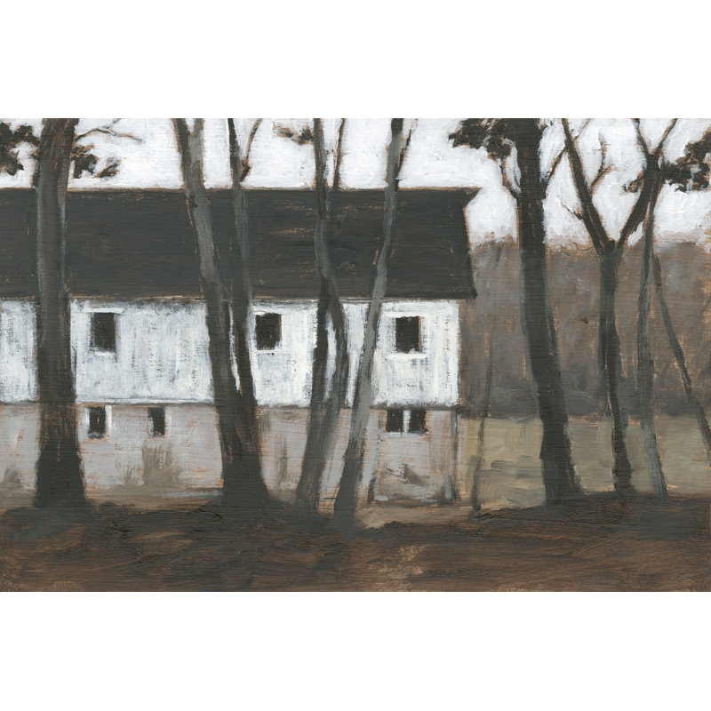 «Autumn Barns I» par Ethan Harper - reproduction sur toile tendue, H 12 po x l 18 po