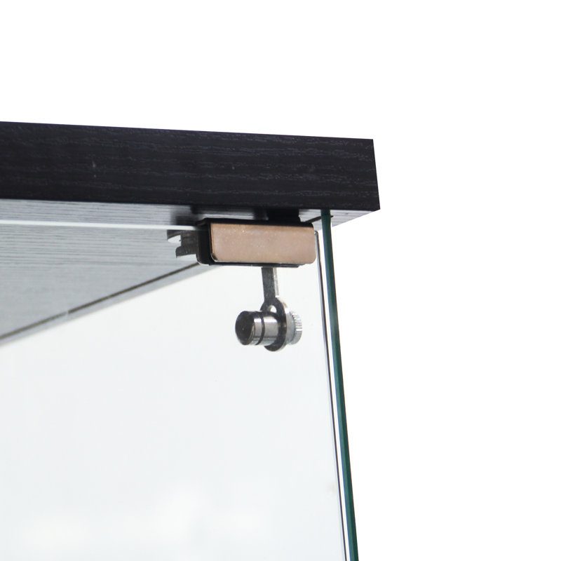 Présentoir à 4 tablettes en verre noir - Présente des décorations, des trophées, des objets de collection à 3 portes