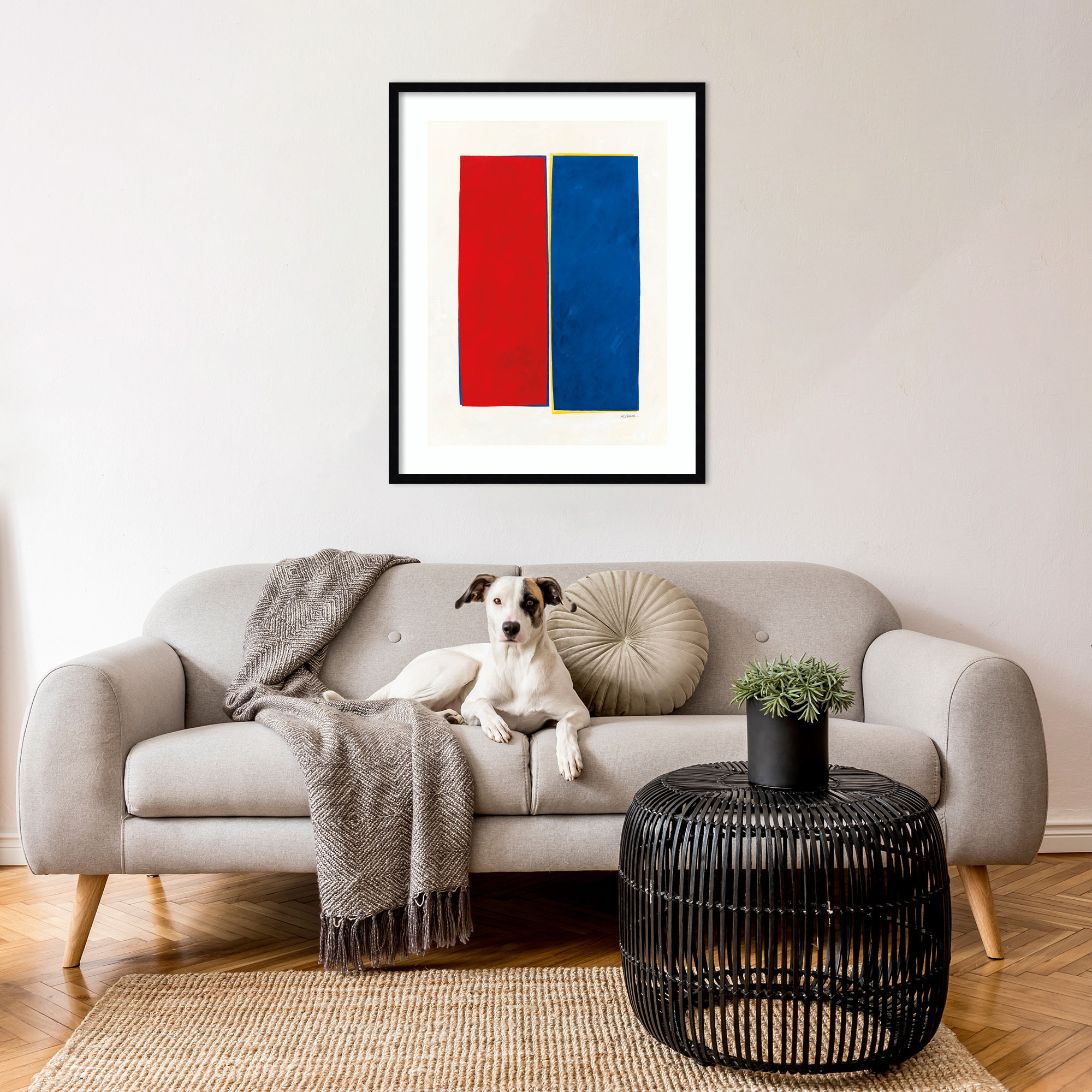 Monolithic II Wood Framed Wall Art Print, 33" H x 26" W, Black Framed