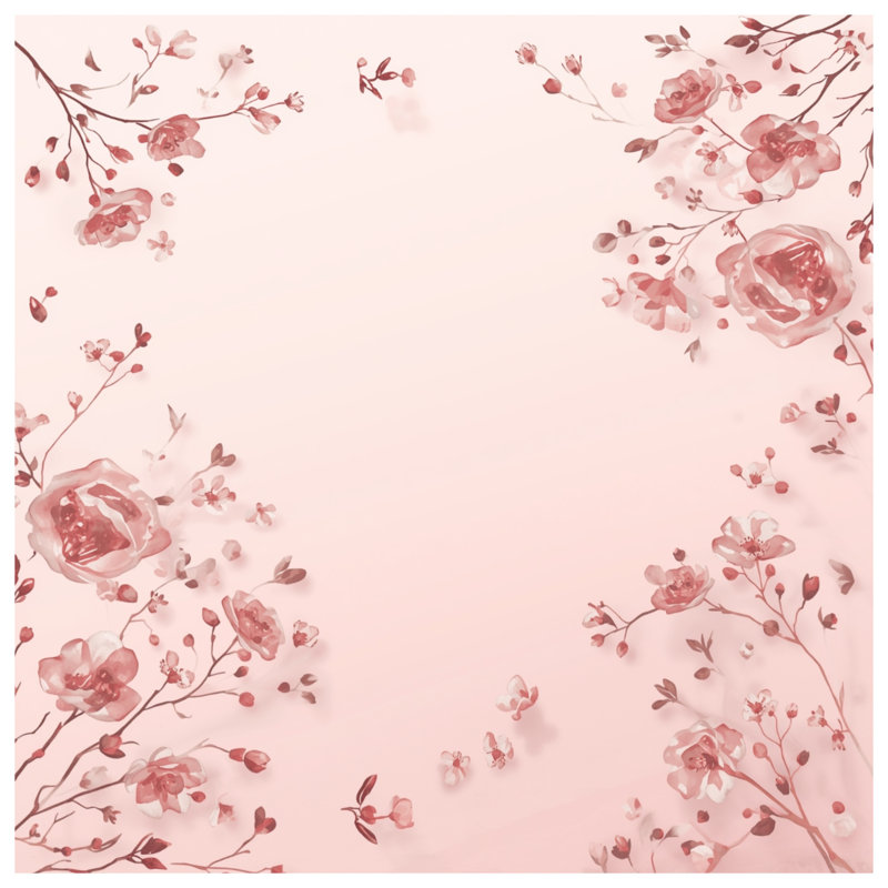 Housses de couette roses à aquarelle florale, Grand lit