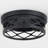 10.7 In. Farmhouse Black Flush Mount Ceiling Light Fixture with Turnable Light Cap (1-Pack)-115664306
