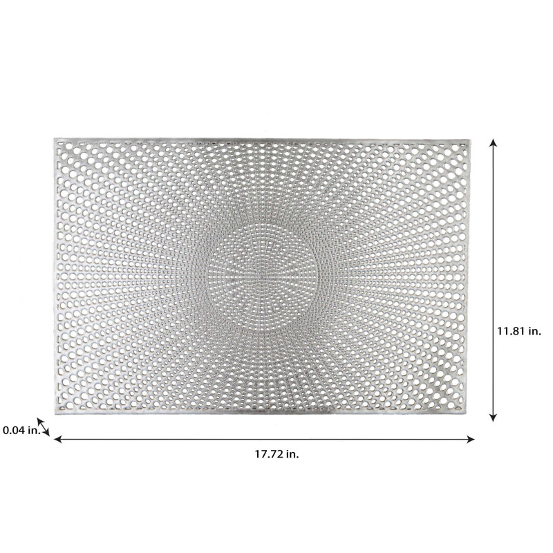 Ensemble de napperons en vinyle 4 pièces, Argent