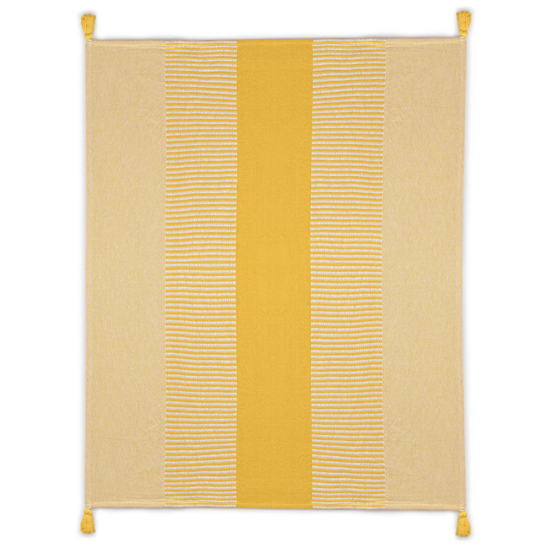 Couverture en coton , Jaune