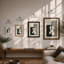 Geometric Violin Study Minimalist - Framed Print-300141355-300141344