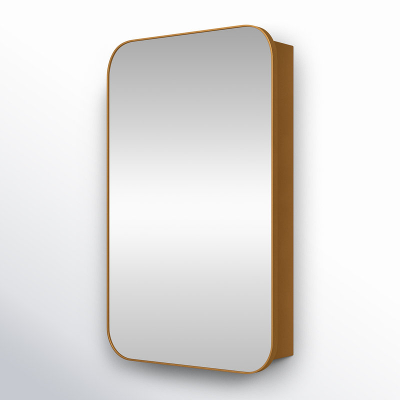 Eaton Medicine Cabinet, Recess and Surface Mount, Gold