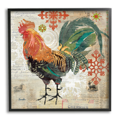 «Kitchen Rooster Farmhouse Collage», impression