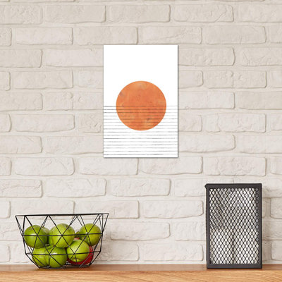 Burnt Orange Sun by Whales Way - Wrapped Canvas Print