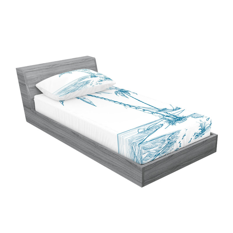 Drap-housse et coussin décoratif Ambesonne, Twin Sheet Set + 3 Additional Pieces