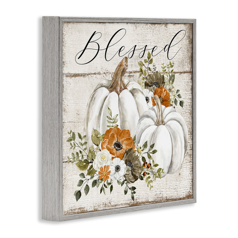 Art floral giclée par citrouille par LSR Design Studio, Estampe numérique Farmhouse, H 12 po x l 12 po