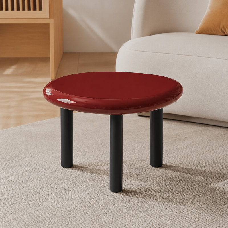 Eddie Red High Gloss End Table